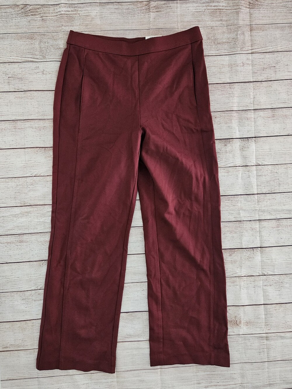 Alfani Women's Burgundy Straight-Leg Ponte Pants